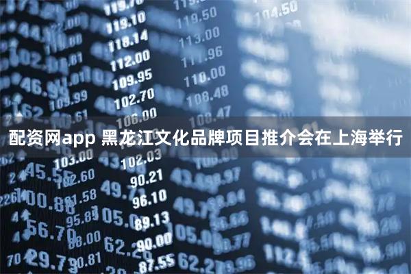 配资网app 黑龙江文化品牌项目推介会在上海举行
